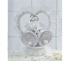25th Anniversary Heart Cake Top
