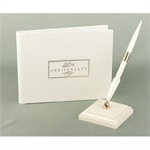 50th Anniversary Ivory Guest Book