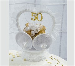 50th Anniversary Heart Cake Top