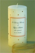 Topaz Swarovksi Crystal Memorial Candle
