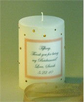 Amber - Topaz Swarovski Crystal Thank You Candle