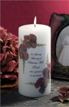 Antique Hydrangea Memorial Candle
