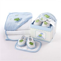 Baby Shower Gift - Finley the Frog Four-Piece Bath Time Gift Set 