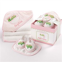 Baby Shower Gift - Tillie the Turtle - Four-Piece Bath Time Gift Set