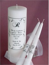 Black & White Unity Candles - 6 Designs