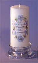 Queen Anne Blue Swarovski Crystal Memorial Candle