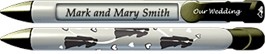 Bride & Groom Silhouettes Pen Wedding Favor