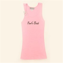 "_________'s Bride" Custom Fitted Tank Top with Metal Ring Pin Corsage