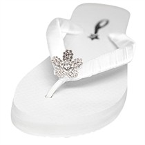 Camellia - Bridal Flip Flops - Wedge Heel - 60 Colors