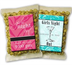 Caramel Corn - Personalized - Girls Night Out Favors - 4 Designs - 3 Flavors