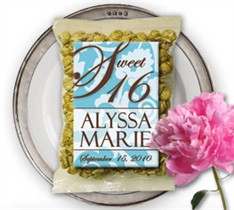 Caramel Corn - Personalized - Sweet 16 Favors - 8 Designs - 3 Flavors