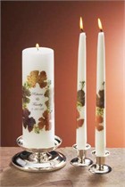 Autumn - Personalized Unity Candle & Matching Tapers 