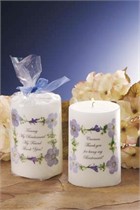 Blue Bouquet Bridesmaid Candle