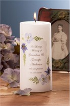 Blue Bouquet Memorial Candle