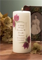 Bougainvillea Memorial Candle