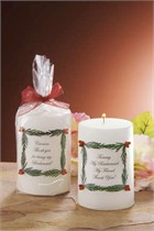 Christmas Holly Berry Bridesmaid Candle