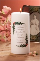 Christmas Holly Berry Memorial Candle