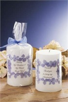 Hydrangea Pearl Blue Bridesmaid Candle