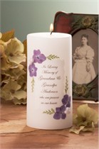 Hydrangea Pearl Purple Memorial Candle