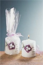 Hydrangea Pearl Purple Small Candle Favor