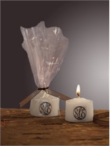 Monogrammed Mini Candle Favor