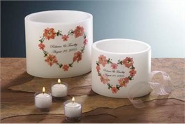 Pink Bouquet Keepsake Wax Lantern - Small