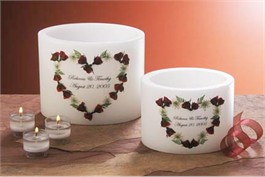 Rose Bouquet Keepsake Wax Lantern - Small