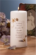 Beach Seashell Memorial Candle