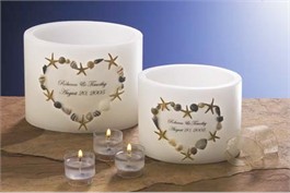 Beach Seashell Keepsake Wax Lantern - Small