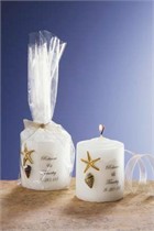 Beach Wedding Favors - Seashell Small Candle Favor