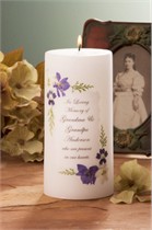 Violet Bouquet Memorial Candle