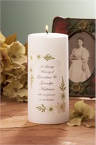 White Linen Memorial Candle