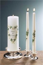 White Linen - Personalized Unity Candle & Matching Tapers