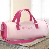 Children's Pink Personalized Duffle Bag - For Girls