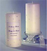 Clear Swarovski Crystal Memorial Candle