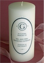 Clear Swarovski Crystal Oval Elegance Memorial Candle
