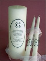 Clear Swarovski Crystal Oval Elegance Unity Candle & Matching Tapers