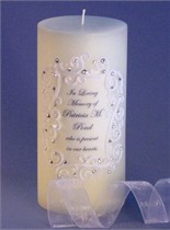 Clear Swarovski Crystal Piazza Lace Memorial Candle
