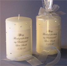 Clear Swarovski Crystal Thank You Candle