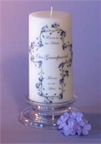 Forget Me Not Cross Memorial Candle