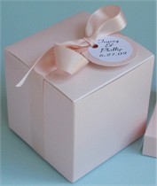 Cupcake Box with Ribbon & Matching Personalized Tag - Set of 10