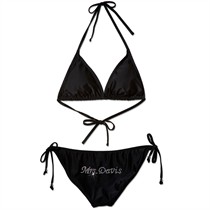 Personalized - Custom 2 Piece Swimsuit With <br>Clear Rhinestones 