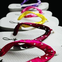 Kate - Bridal Flip Flops - Flat Heel - 56 Colors