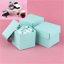 Eggshell Blue Mix and Match Favor Boxes - Matte Finish - Package of 25