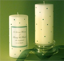 Emerald Green Swarovski Crystal Memorial Candle