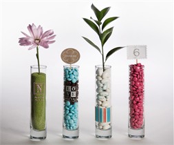 Personalized Bud Vase Wedding Favor - 10 Designs & 8 Ink Colors