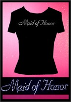 Maid of Honor T-Shirt with Rhinestones