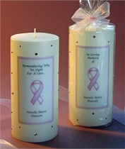 In Favor of a Cure Pink Ribbon Candles & Gifts