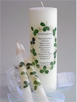 Irish Wedding Blessing Unity Candles - 14 Designs