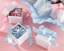 It's a Boy! It's a Girl! - Candles with Imprinted Ribbon - Set of 4 